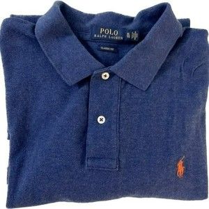 Polo Ralph Lauren size XL tall classic fit heather blue short sleeve pol…